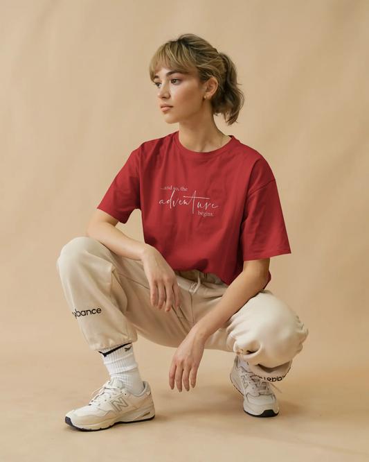 “...and so, the adventure begins.” Step into comfort and confidence — one bold tee at a time.